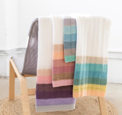 Sada příze Katia Baby Care Merino 503 smetanovo-fialová