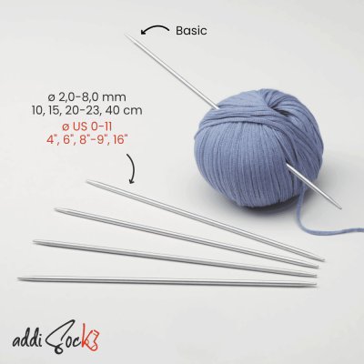 Řada addiSock: velikosti 2–8 mm, délky 10–40 cm